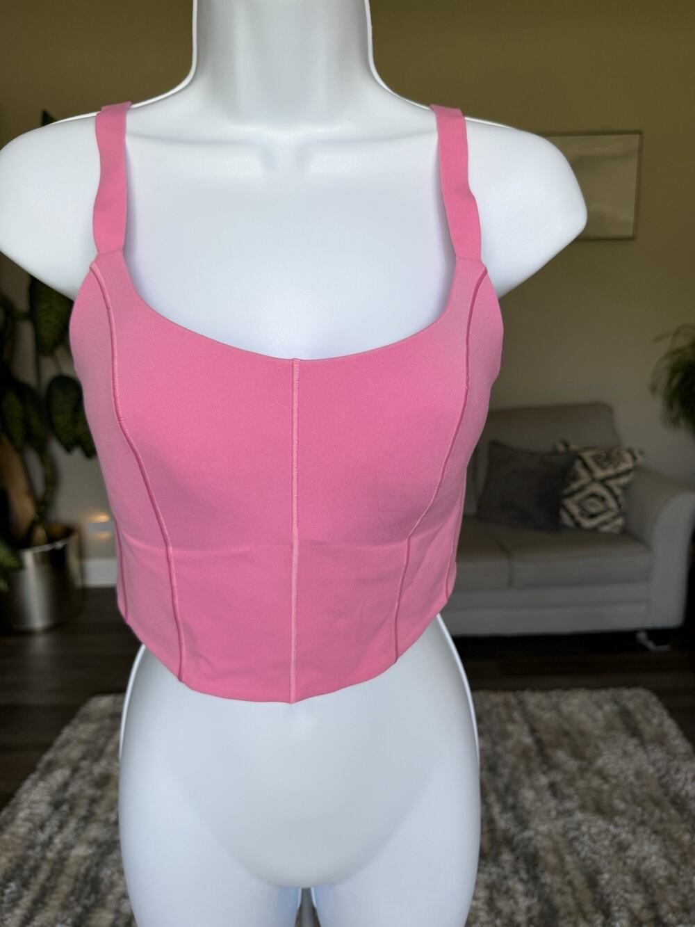 OFFLINE by Aerie Pink Light Support Corset Sports Bra M NEW #1060